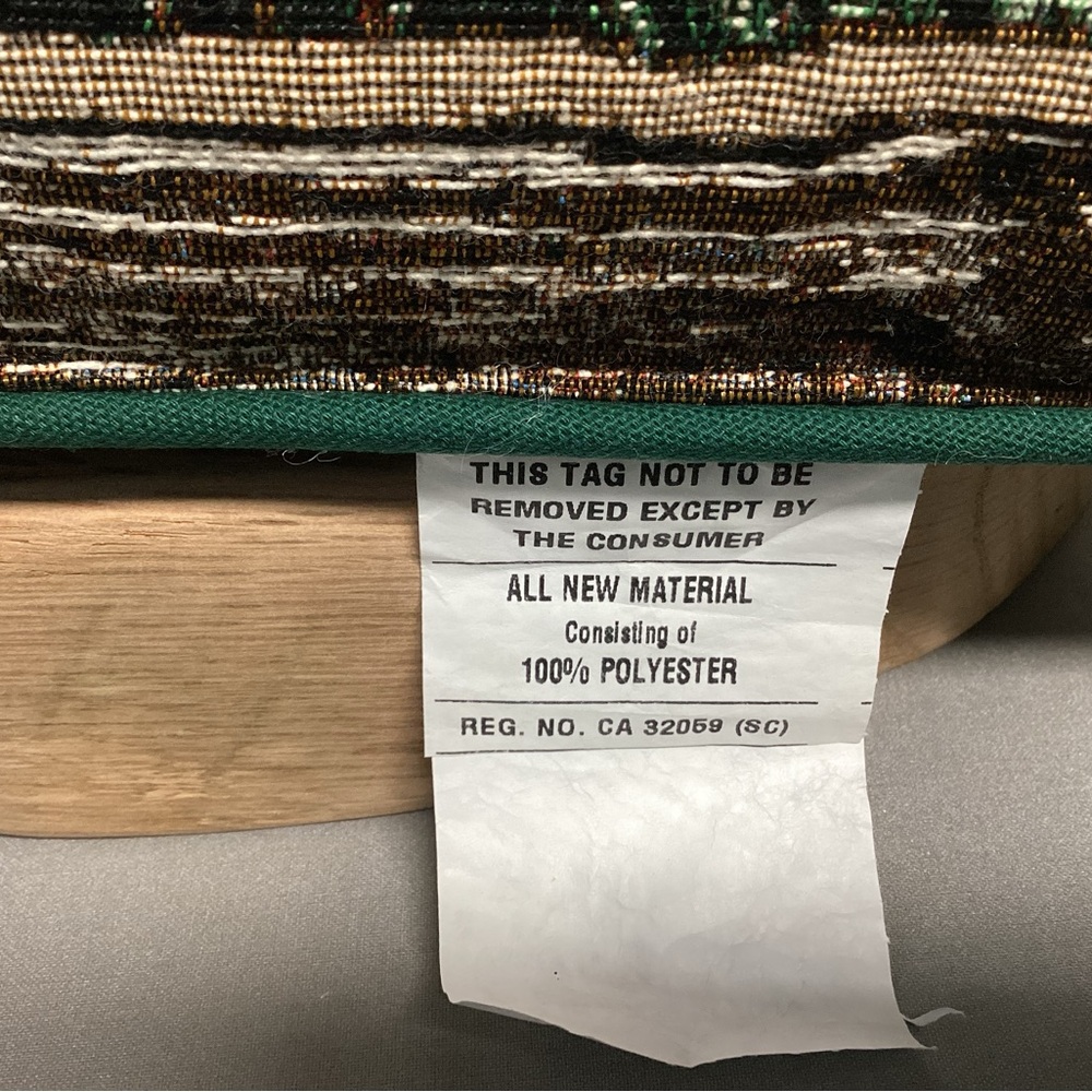 NWT - Vintage - Deer Designed Woven Tapestry Pillow by Robert Schmidt - Rare - Picture 8 of 10